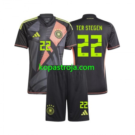Billiga Fotbollströjor Tyskland Ter Stegen 22 Målvakt Barn Hemma tröja EM 2024 Kortärmad